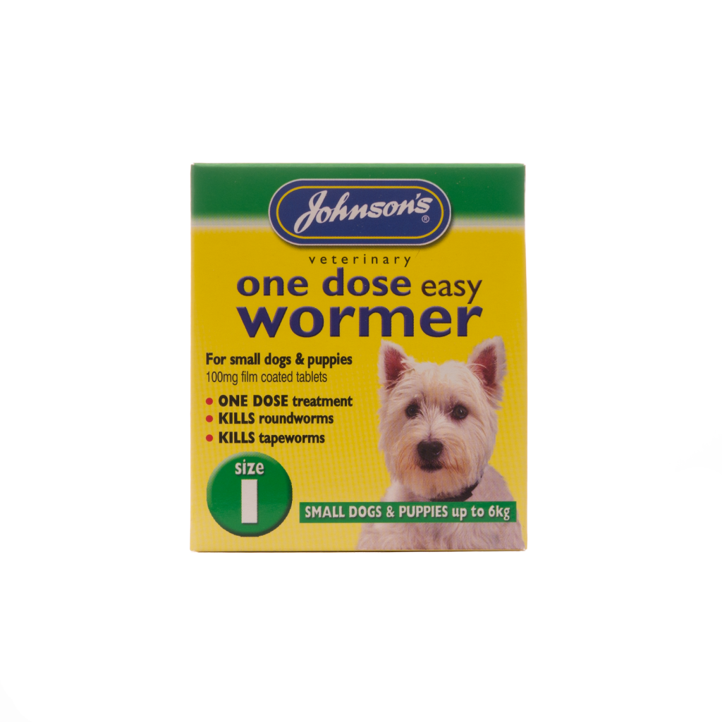 Johnson's One Dose Wormer For Dogs Size 1 - The Pet Centre Newquay